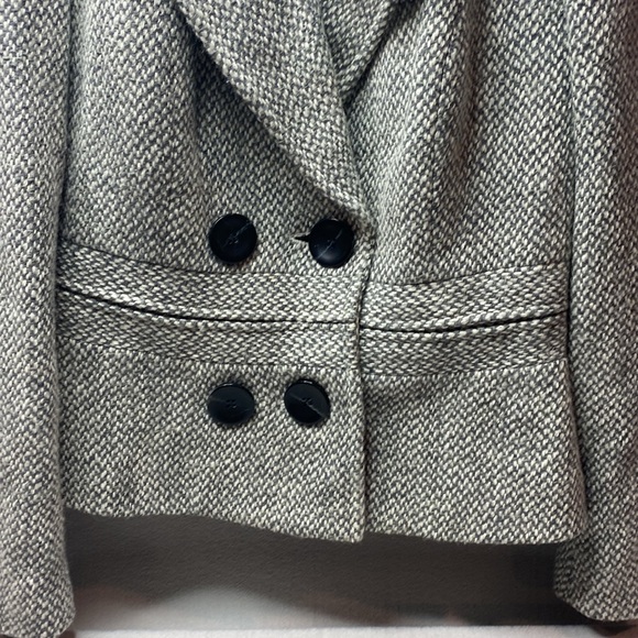 Etcetra gray double button front wool blend blazer jacket size 4 - Picture 3 of 5